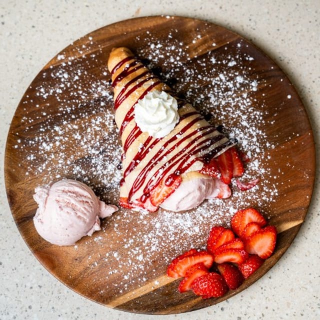Strawberry Sunday Crepe.